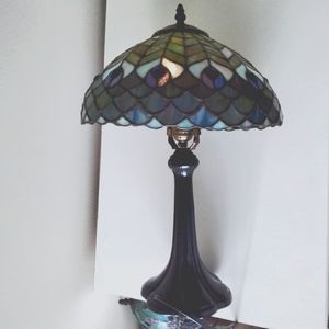 LARGE ANTIQUE TIFFANY STYLE LAMP 💖